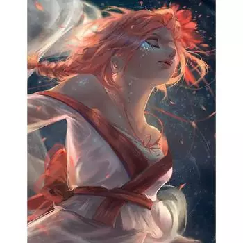 5D Diy Алмазная картина Полные круглые цветы Мозаика Украшения для дома Вышивка Ручной подарок 20X30CM