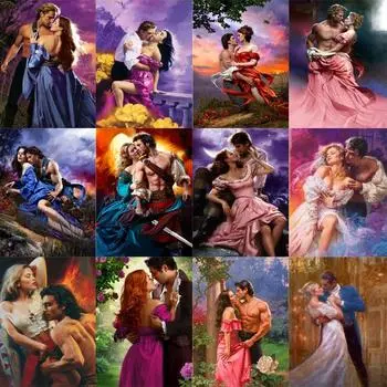 5D DIY Алмазная картина Полный дрель Красота и герой Стразы Алмазная вышивка Крестом Домашний декор Full Round 20x25CM