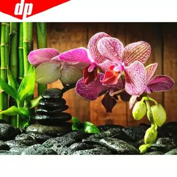 5D DIY Алмазная картина Полный круглый цветок Вышивка Продажа Горный хрусталь Картина Алмаз 20X30