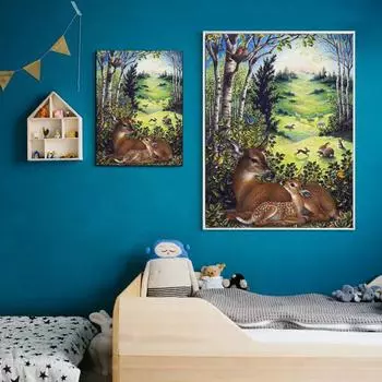 5D DIY Алмазная картина Полный круглый дрель Вышивка Крестом 20X30CM