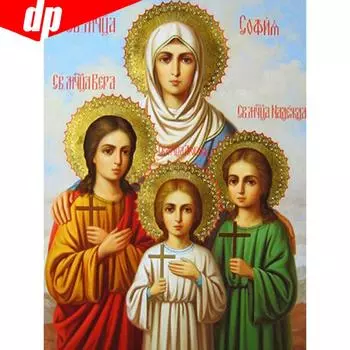 5D DIY Алмазная картина Полный круглый Религия Вышивка Продажа Алмазная мозаика Вышивка крестом Картинки 20X30