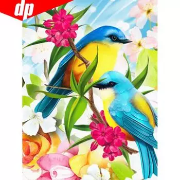 5D DIY Алмазная картина Полный круглый животное Птица Горный хрусталь Картина Вышивка Продажа Алмаз 20X30