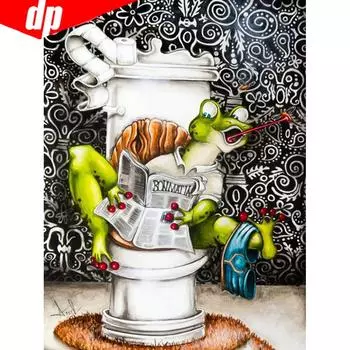 5D DIY Алмазная картина Полный круглый животный Алмазная мозаика Вышивка Продажа Изображение 20X30CM