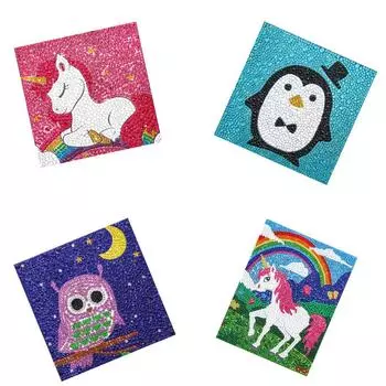 5D DIY Алмазная картина Полный набор сверл, YEESAM ART Единорог Пингвин Сова Алмазное искусство Детский подарок