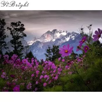 5D DIY Алмазная картина Природа Весна 3D Вышивка Крестом Мозаика Картина Декор из горного хрусталя 20X30CM