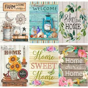 5D DIY Алмазная картина «Птица»;s Nest Алмазная вышивка Свежие цветы Вышивка крестиком Полный круглый дрель Домашний декор Ручной подарок Full Round 15x20CM