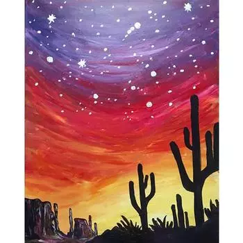 5D DIY Алмазная картина Пустыня небо Вышивка Крестом Горный хрусталь Мозаика Домашний декор 20X30CM