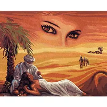 5D Diy Алмазная картина Пустыня Женщина Алмазная вышивка Крестом Домашний декор Подарки ручной работы Round 20x30cm