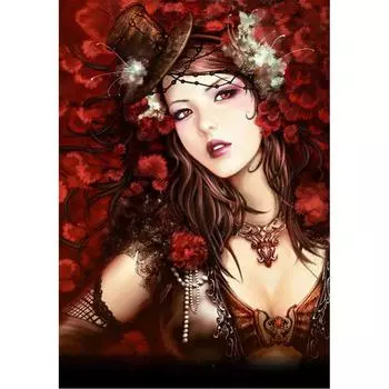 5D DIY Алмазная картина Пылающая девушка Алмазная вышивка Полный мозаичный набор Наборы для вышивки крестом Домашний декор Подарки ручной работы Round 20x30cm