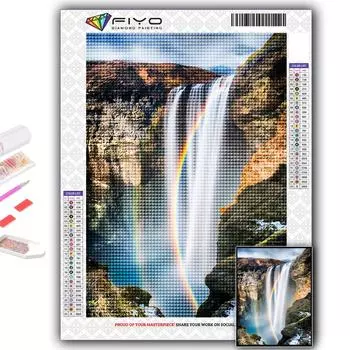 5D Diy Алмазная картина Радуга Вышивка крестом Полная Алмазная вышивка Мозаика Full Round 20X30CM