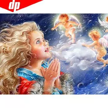 5D DIY Алмазная картина Религиозная икона Полный квадратный горный хрусталь Детская алмазная вышивка 20X30CM