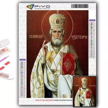 5D DIY Алмазная картина Религия Вышивка крестиком Алмазная художественная вышивка Мозаика Домашний деко Full Round 20X30CM