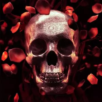 5D Diy Алмазная картина Роза Череп Алмазная вышивка Полный набор аниме Наборы для вышивки крестом Домашний декор Подарок ручной работы Round 25x25cm