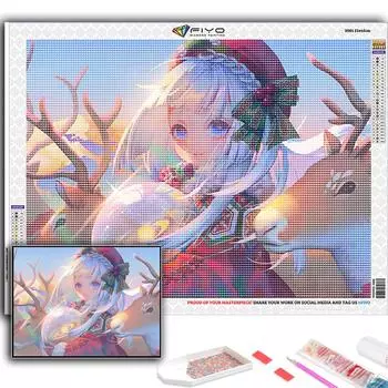 5D Diy Алмазная картина Рождественская елка Санта-Снеговик Вышивка крестом Полный Алмазная вышивка Мозаика Full Round 20X30CM