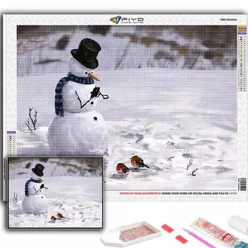 5D Diy Алмазная картина Рождественская елка Санта-Снеговик Вышивка крестом Полный Алмазная вышивка Мозаика Full Round 20X30CM