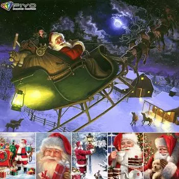 5D Diy Алмазная картина Рождественская елка Санта-Снеговик Вышивка крестом Полный Алмазная вышивка Мозаика Full Round 20X30CM