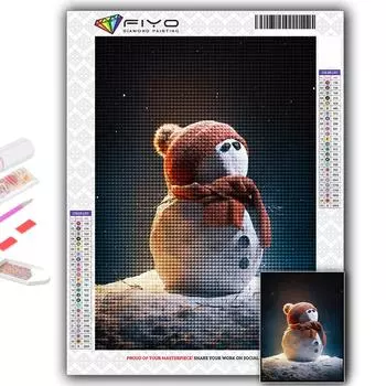 5D Diy Алмазная картина Рождественская елка Санта-Снеговик Вышивка крестом Полный Алмазная вышивка Мозаика Full Round 20X30CM