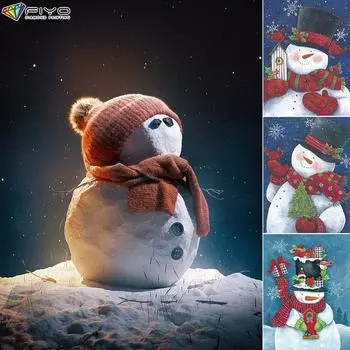 5D Diy Алмазная картина Рождественская елка Санта-Снеговик Вышивка крестом Полный Алмазная вышивка Мозаика Full Round 20X30CM