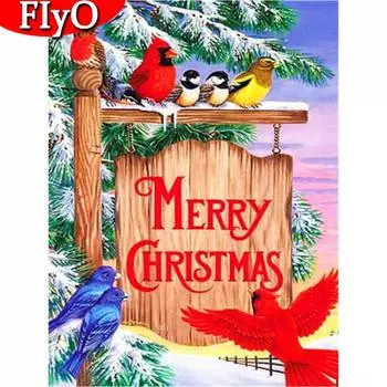 5D DIY Алмазная картина Рождественская вышивка крестом Подарок ручной работы Алмазная вышивка Мультяшная мозаика Зимнее украшение для дома Full Round (20X30CM)