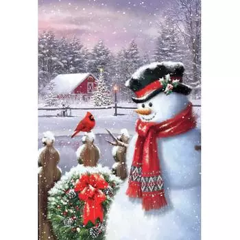 5D DIY Алмазная картина Рождественский снеговик Вышивка Полный Алмазный крест Вышивка Алмазная мозаика Картина Украшение Подарок Full Round 20X30CM
