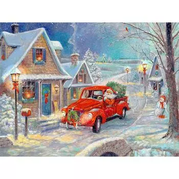 5D DIY Алмазная картина Рождество животное полная квадратная дрель Алмазная вышивка распродажа Зимний ремесленный домашний декор подарок Full Round (20X30CM)