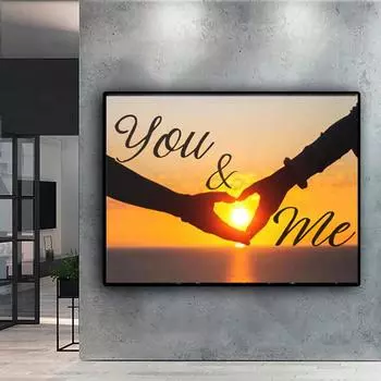 5D Diy Алмазная картина Рука об руку Любовник Набор для вышивки крестом Полная алмазная вышивка Мозаика Искусство Картина из стразов Декор Подарок Full Round 20x30cm