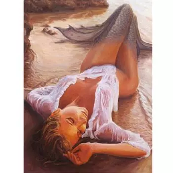 5D Diy Алмазная картина Русалка Соблазн Алмазная вышивка Крестом Домашний декор Ручной подарок Подарок 20X25CM