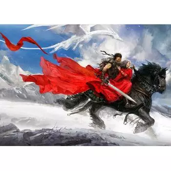 5D DIY Алмазная картина Рыцарь Вышивка Квадратная/круглая Алмазная вышивка крестом Алмазная мозаика Картина Украшение Подарок Full Square (20X30CM)