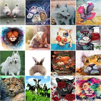 5D Diy Алмазная картина с изображением животных Церковь Набор для вышивки крестом Полный круглый алмазная вышивка для взрослых Дети Ручная работа Full Round 20x30CM