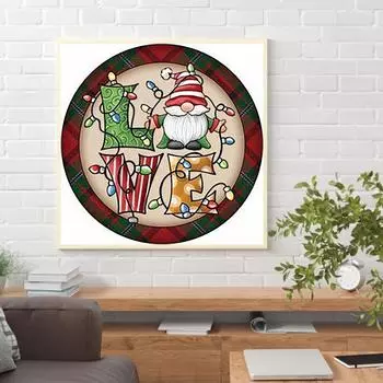 5D Diy Алмазная картина С Рождеством Алмазная вышивка Полный набор аниме Наборы для вышивки крестом Домашний декор Подарок ручной работы Round 40x40cm