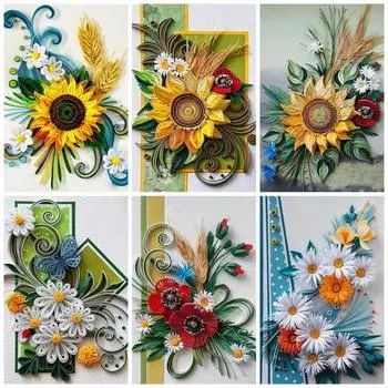 5D DIY Алмазная картина Сад Вышивка крестиком Алмазная вышивка Пейзаж Мозаика Птица Искусство Горный хрусталь Украшение дома Full Round 20X30CM красный