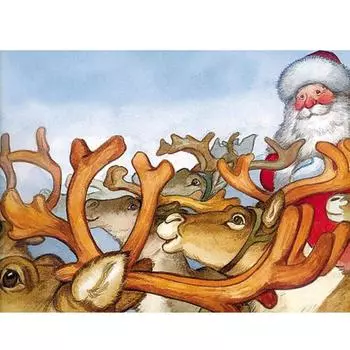 5D Diy Алмазная картина Санта и олень Алмазная вышивка крестом Домашний декор Подарки ручной работы Round 20x30cm