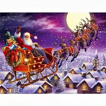 5D DIY Алмазная картина Санта-Клаус картина из стразов Мозаика Олень Вышивка Рождественские хобби Домашний декор 30x40 см/12x16 дюймов 30x40cm NO Frame