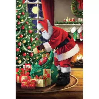 5D DIY Алмазная картина Санта-Клаус Подарок Полный алмаз Квадратная/круглая картина Алмазная вышивка Рождественское украшение ручной работы Full Round 20X30CM