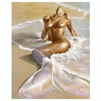 5D DIY Алмазная картина Сексуальная Русалка Вышивка крестом Алмазная вышивка Домашний декор Подарок Full Round 20x25CM