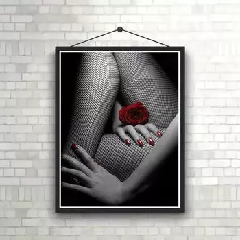 5D DIY Алмазная картина Сексуальные ноги и розы Вышивка крестом Полный набор Алмазный Кристалл Полный круглый Алмазный узор для вышивки настенное искусство 30*40cm/11.8*15.7in