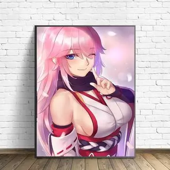 5D DIY Алмазная картина Сексуальные персонажи аниме Набор для вышивки крестом Мозаика Алмазная вышивка Роза Полный круглый квадратный дрель Украшение дома Round 40x50cm