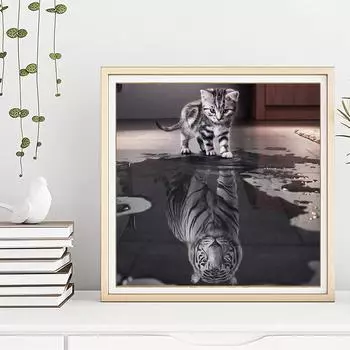 5D Diy Алмазная картина Сила уверенности Алмазная вышивка Полный набор аниме Наборы для вышивки крестом Домашний декор Подарок ручной работы Round 30x30cm