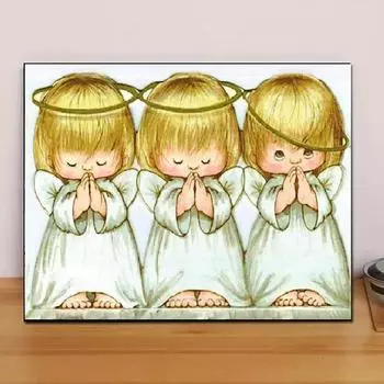 5D DIY Алмазная картина Симпатичные три ангела Наборы для вышивки крестиком Алмазная картина для детей Мозаичная картина Алмазная вышивка Новинка 2023 30*40cm/11.8*15.7inch