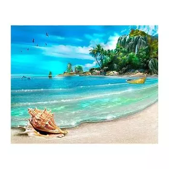 5D Diy Алмазная картина Синий океан Алмазная вышивка Крест Стежок Домашний декор Подарки ручной работы Round 20x30cm