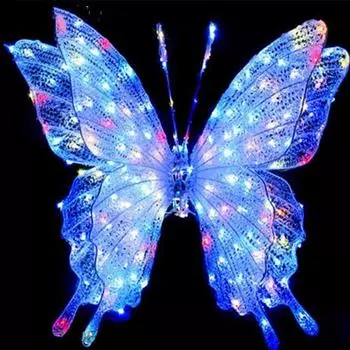 5D Diy Алмазная картина Синяя бабочка Алмазная вышивка Полный набор аниме Наборы для вышивки крестом Домашний декор Подарок ручной работы Round 25x25cm