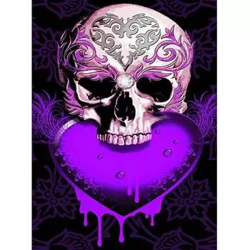 5D DIY Алмазная картина Скелет любовь Картина Стразы Полный дрель Алмазная вышивка Домашний декор Настенное искусство Full Round 20X30CM