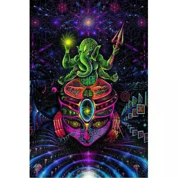 5D DIY Алмазная картина Слон Демон Набор для вышивки крестом Мозаика Алмазная вышивка Роза Полный круглый/квадратный дрель Украшение дома Round 20x30cm