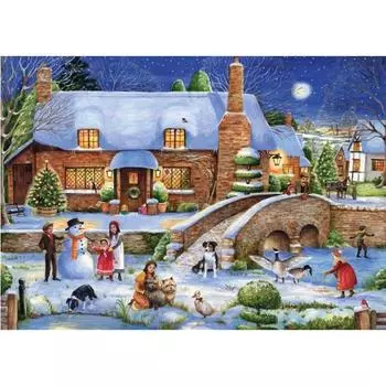 5D DIY Алмазная картина Снежная сцена Вышивка Мозаика Вышивка крестом Горный хрусталь Украшение 20X30CM
