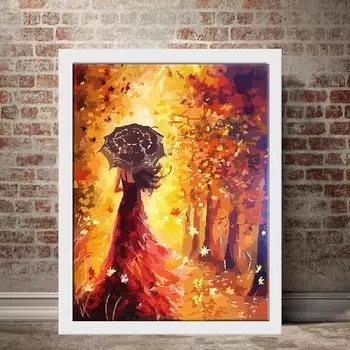 5D Diy Алмазная картина «Снова в лесу», набор для вышивки крестом, полная алмазная вышивка, мозаика, художественная картина, декор из страз, подарок Full Round 20x30cm