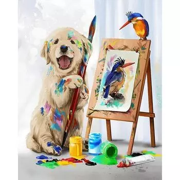 5D DIY Алмазная картина собака с картиной Вышивка крестом Стразы Мозаика Домашний декор 20X30CM