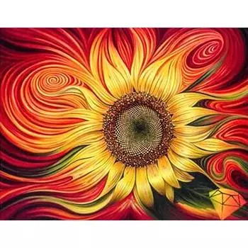 5D Diy Алмазная картина Солнечные цветы Цветение Алмазная вышивка Крестом Домашний декор Подарки ручной работыjavascript: Round 20x30cm