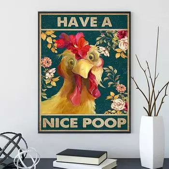 5D DIY Алмазная картина Странная курица Набор для вышивки крестиком Мозаика Алмазная вышивка Роза Полный круглый/квадратный дрель Украшение дома Round 30x40cm