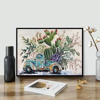 5D DIY Алмазная картина Странный пикап Алмазная вышивка Роза Полный круглый квадратный дрель Домашнее украшение Round 30x40cm