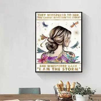 5D DIY Алмазная картина Стрекоза и девушка Набор для вышивки крестом Мозаика Алмазная вышивка Роза Полный круглый/квадратный дрель Украшение дома Round 30x40cm